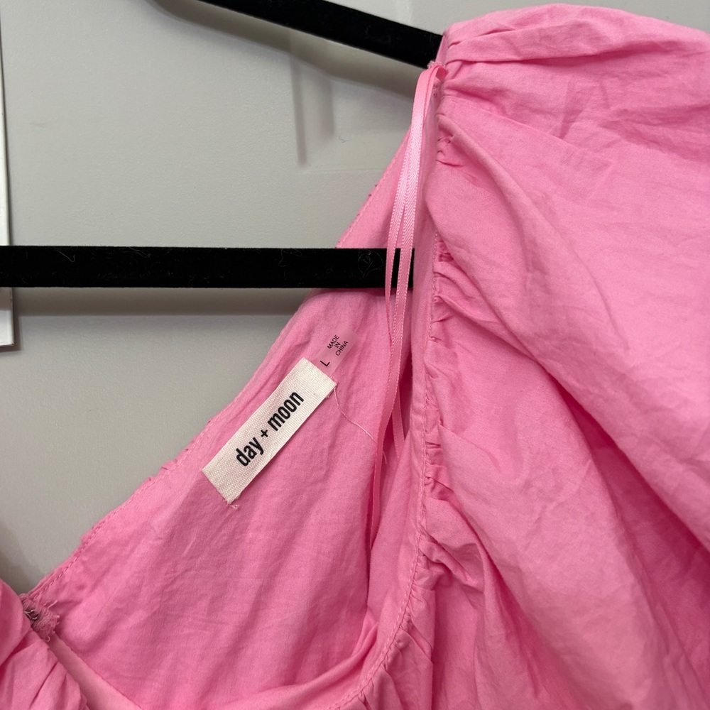 Pink Ruffle Sleeve Mini Dress - Picture 3 of 5